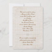 Invitation Renouvellement de Vow roses et anneaux (Dos)