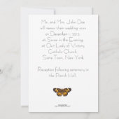 Invitation Renouvellement des vaches Mariages/papillons Camel (Dos)