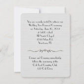 Invitation renouvellement des voeux du mariage rose rouge (Dos)