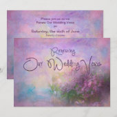 Invitation Renouvellement des voeux Mariages - Lilac Bliss (Devant / Derrière)