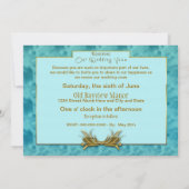 Invitation Renouvellement des vues Mariages - Bleu Élégant/Or (Dos)