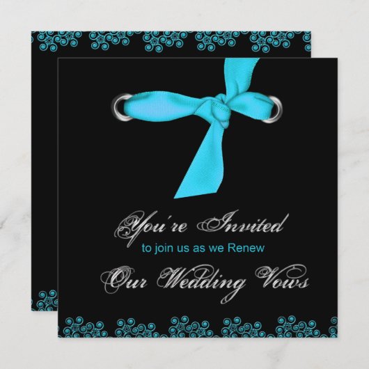 Invitation Renouvellement du mariage - Unique (Devant / Derrière)