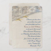 Invitation Renouvellement du Mariage Vow Seashore (Devant / Derrière)