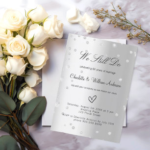 Invitation Renouvellement du voeu d'argent 60e anniversaire d