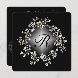 Invitation renouvellement du voeu de couronne florale illumin