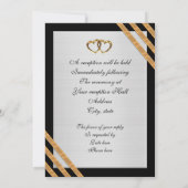 Invitation Renouvellement du voeu du 50e anniversaire Elégant (Dos)