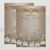 Invitation Renouvellement du voeu du 50e anniversaire Invitat (Devant / Derrière)