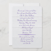 Invitation renouvellement du voeu mariage blanc sur bois (Dos)