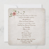 Invitation Renouvellement du voeu mariage - Coeur ruban avec (Dos)