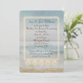 Invitation Renouvellement du voeu mariage conception de bord  (Debout devant)