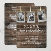 Invitation Renouvellement du Vow romantique avec photos (Devant / Derrière)