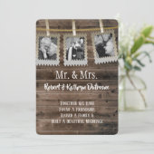 Invitation Renouvellement du Vow romantique avec photos (Debout devant)