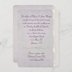Invitation Renouvellement du voyant du Mariage de la lavande 