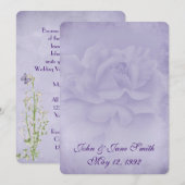 Invitation Renouvellement du voyant Rose Lavande (Devant / Derrière)