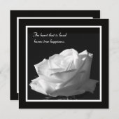 Invitation Renouvellement étonnant de la Vow Rose blanche (Devant / Derrière)