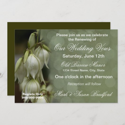 Invitation -Renouvellement Mariage/polyvalent poss (Devant / Derrière)