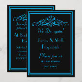 Invitation Renouvellement spectaculaire des vues de Mariage b (Devant / Derrière)