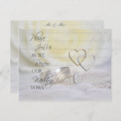 Invitation Renouvellement Vow Bagues (Devant / Derrière)