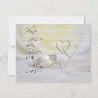 Invitation Renouvellement Vow Bagues