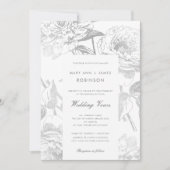 Invitation Renouvellement Vow mariage Moderne Simple Floral A (Devant)