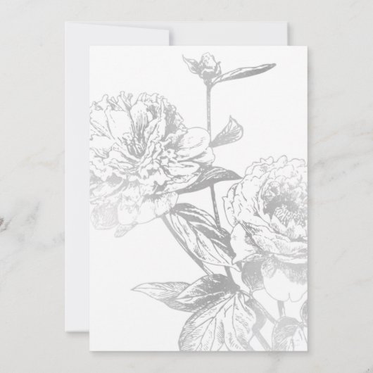 Invitation Renouvellement Vow mariage Moderne Simple Floral A (Dos)