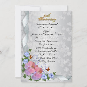 Invitation Rénovation de vœux pour le 50e anniversaire élégan
