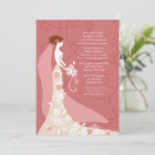 Invitation renversante de Fête de la mariée de (Debout devant)