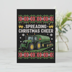 Invitation Répandre la Joie de Noël Tracteur Agricole Sweat U