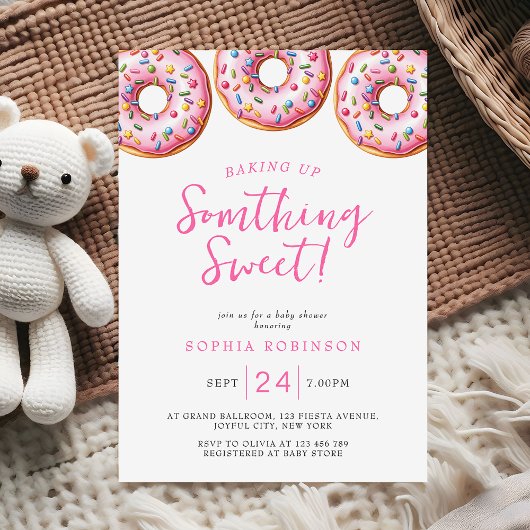 Invitation Réparer Quelque Chose De Doux Donuts Baby shower F