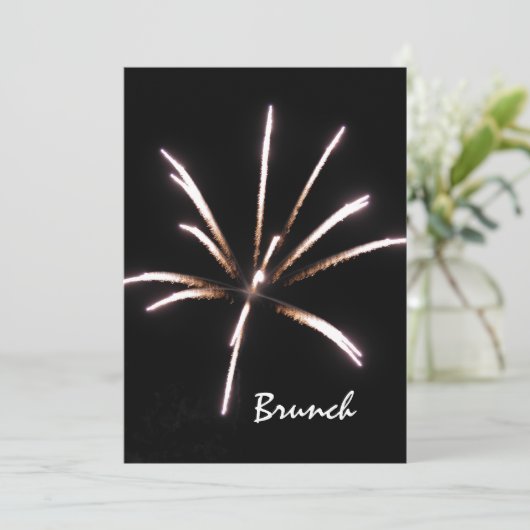 Invitation Repas de Brunch de Mariage Après les Feux d'Artifi (Debout devant)