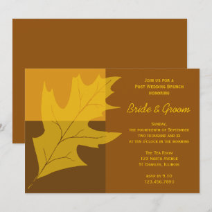 Invitation Repas de Brunch de Mariage avec Bloc de Couleurs d