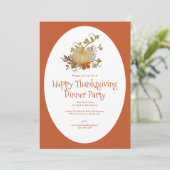 Invitation Repas de la fête de Thanksgiving (Debout devant)