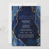 Invitation Repas de la Marine Marble & Gold Agate (Devant)