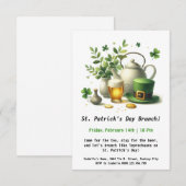 Invitation Repas de la Saint-Patrick du matin – Thé, bière et (Devant / Derrière)