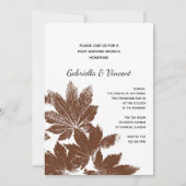 Invitation Repas de Mariage au Timbre de Feuille de l'Automne (Devant)