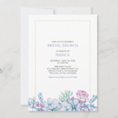 Invitation Repas de mariage avec des Succulentes Tropicales e (Devant)