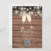 Invitation Repas de Mariage Rustique et Code QR Bulles pour E (Dos)