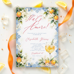 Invitation Repas de Mariage Thème Italien "That's Amore"