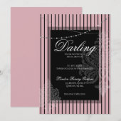 Invitation Repas de midi de douche de mariée avec la mariée (Devant / Derrière)