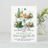 Invitation Repas de midi de la Saint-Patrick – Trèfles, À vot (Debout devant)
