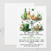 Invitation Repas de midi de la Saint-Patrick – Trèfles, À vot (Devant / Derrière)
