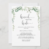 Invitation Repas de midi eucalyptus vert avec la douche de la (Devant)