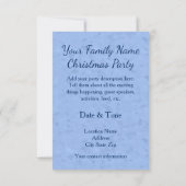 Invitation Repas de Noël des cardinaux bleu (Dos)