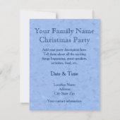 Invitation Repas de Noël des cardinaux bleu (Dos)