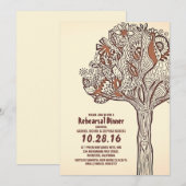 Invitation Repas de répétition des branches florales de l'arb (Devant / Derrière)