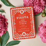 Invitation Repas de répétition Mariage de Picado<br><div class="desc">Cette belle papelle picado inspiré de la répétition mariage festa design dispose d'un cadre orné en blanc, d'un arrière - plan rouge chaleureux et d'une typographie festive. Ce design élégant et moderne est un choix fabuleux pour une fête latino avant le mariage, un dîner de répétition, une fête de fiançailles...</div>