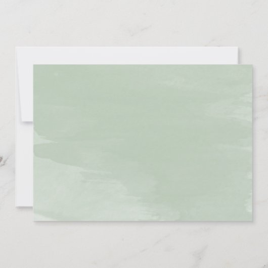 Invitation Repas et dîner Mariage rustique verdoyant (Dos)