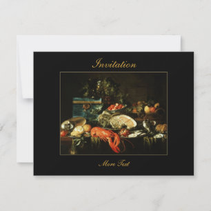Invitation Repas Gastronomique Victorien Vintage