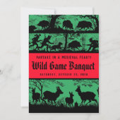 Invitation Repas Médiéval de Style Allemand Dîner de Gibier S (Devant)