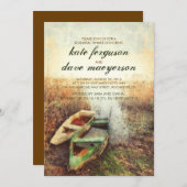 Invitation Repas Rustic Canoe (Devant / Derrière)